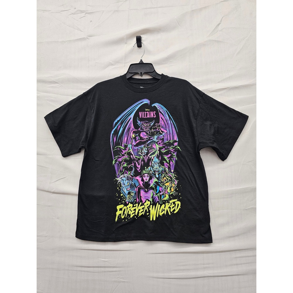 Disney Villains Forever Wicked Black Graphic T-Shirt Jerry Leigh JT25758 XXS